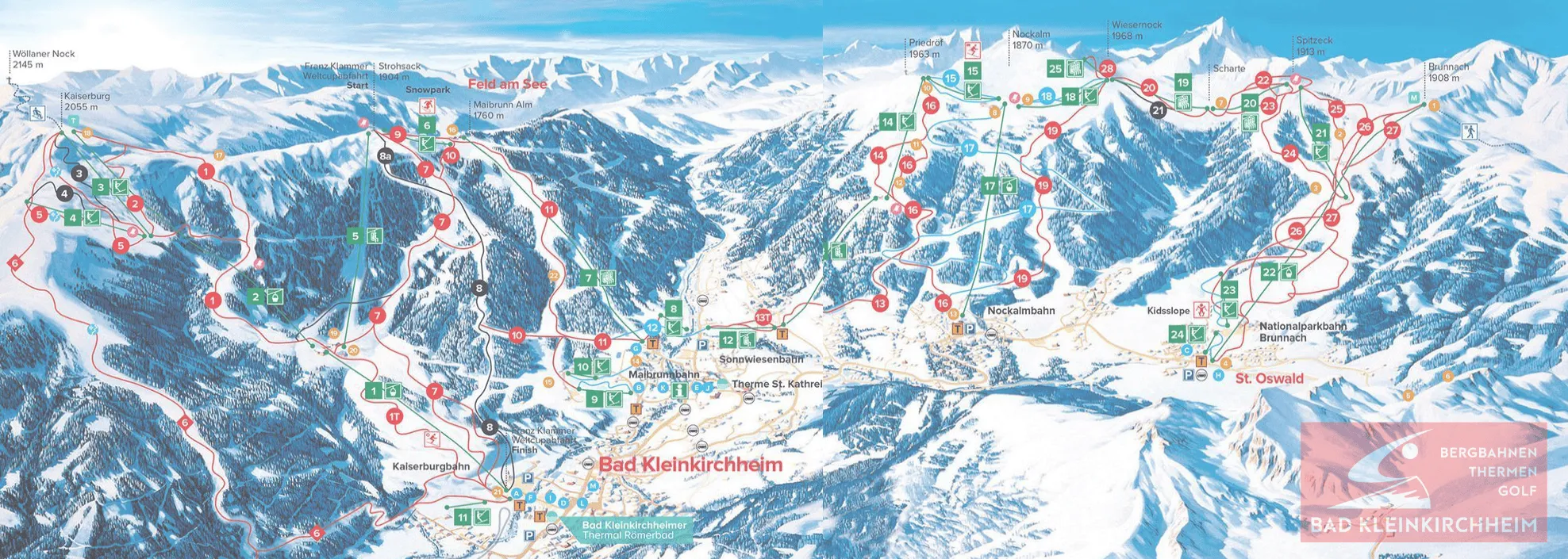 Seilbahnen im Skigebiet